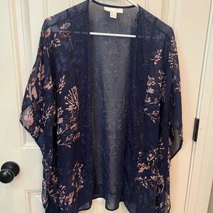 Motherhood Maternity Navy Floral Kimono